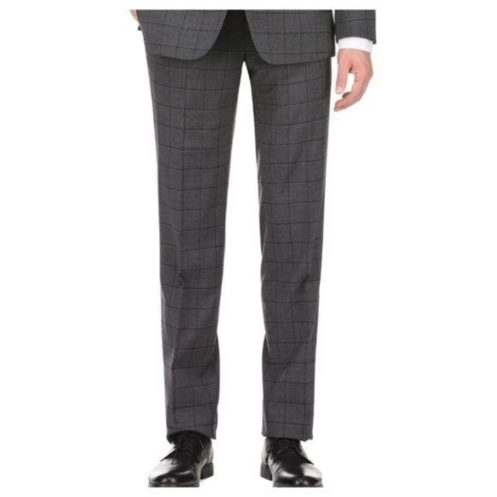 English Laundry Plaid Trim Fit Dress Pants Size 41W